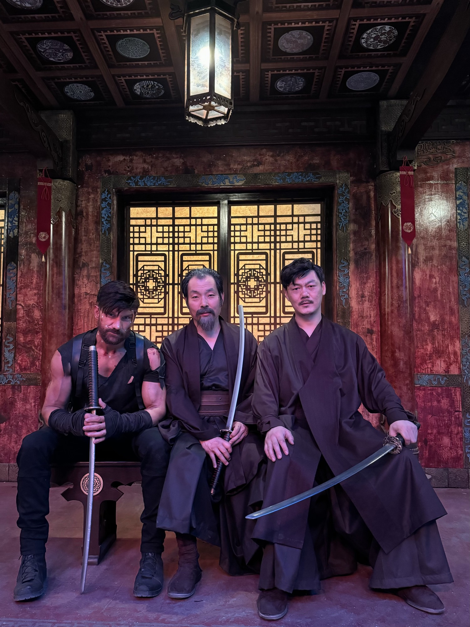 Sword work on the temple set