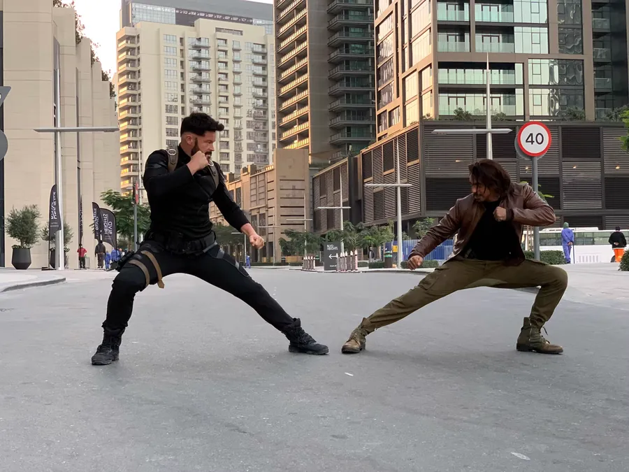 Fight choreography on location