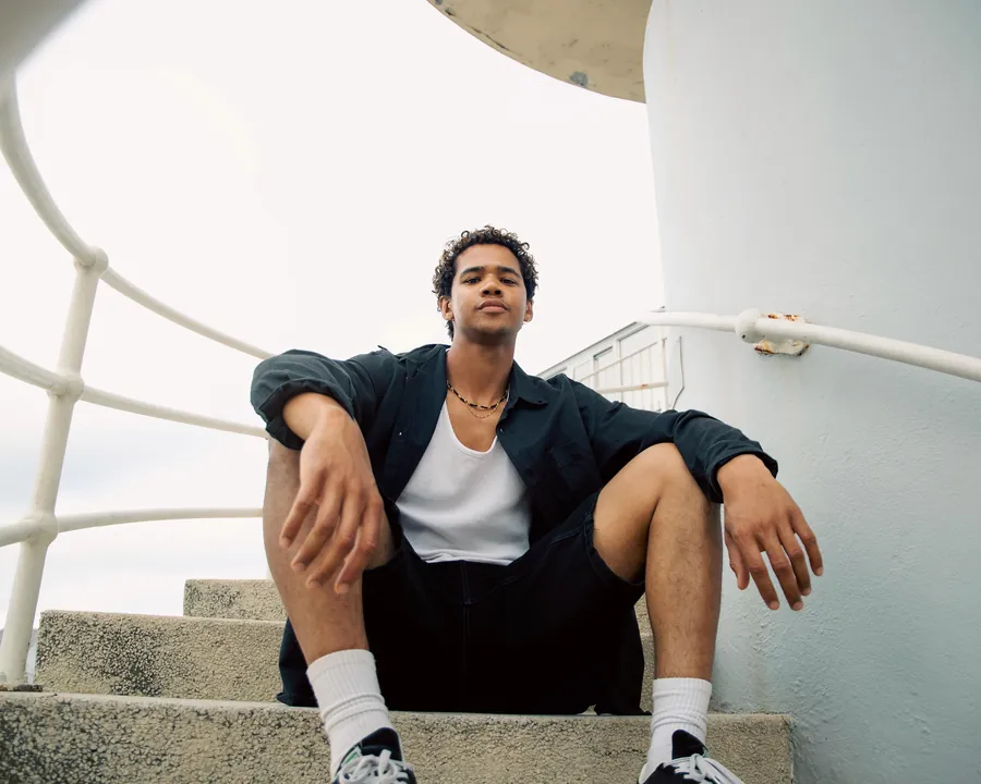 Cameron Groep on the steps