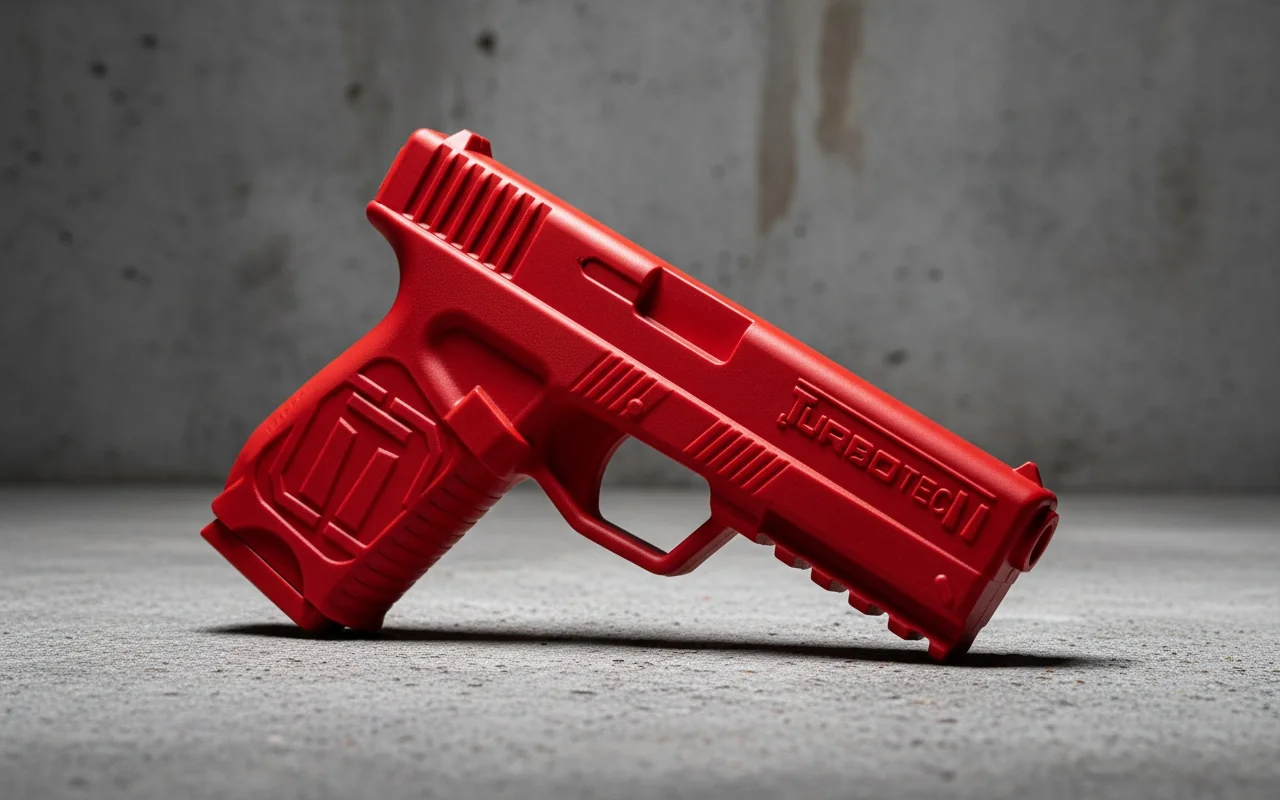 Turbotec X Caliber training sidearm in Signal Red POWERFLEX