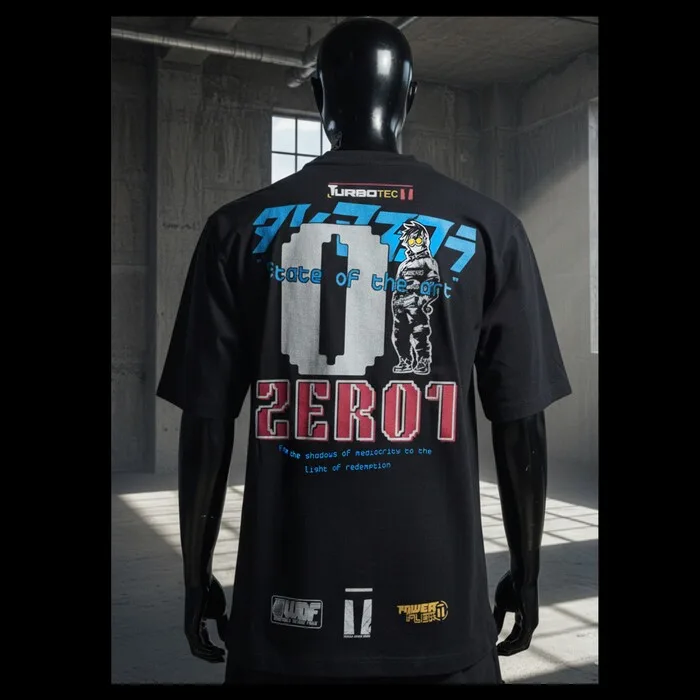 Zero01 graphic tee, back